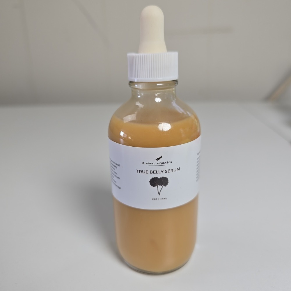 8 Sheep Organics True Belly Serum with Centella Asiatica Hyaluronic Acid 4 Ounce